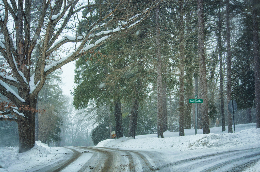 Snowy Road Letchworth