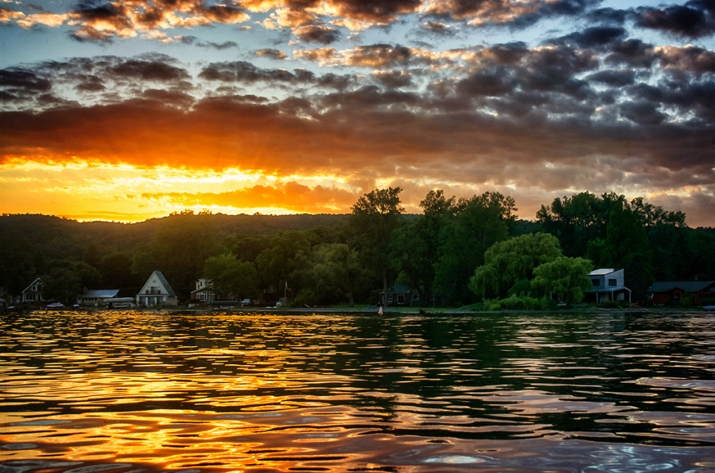 Sunset on Honeoye Lake