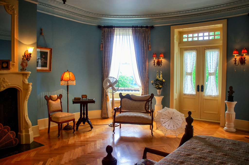 A bedroom inside Boldt Castle