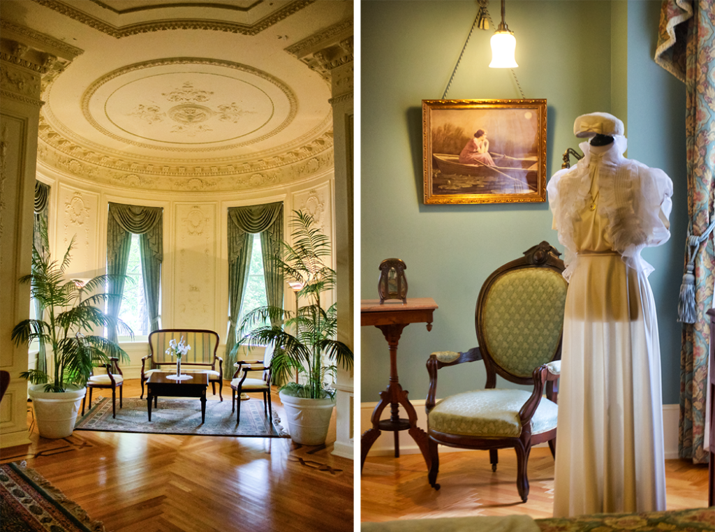 An interior bedroom and parlor room in Boldt Castle