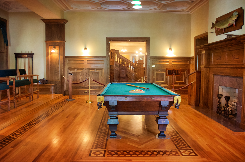Billiard Room inside Boldt Castle