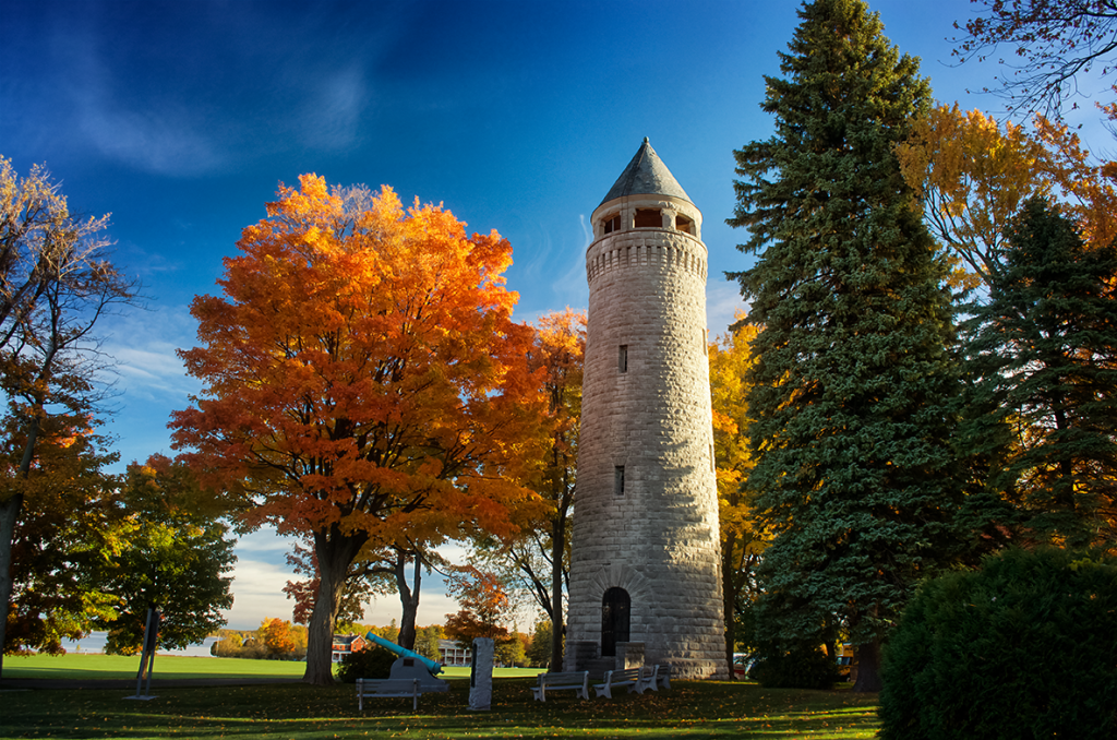 Madison Barracks Water Tower in Autumn Sackets Harbor Photo by Andrea Parisi