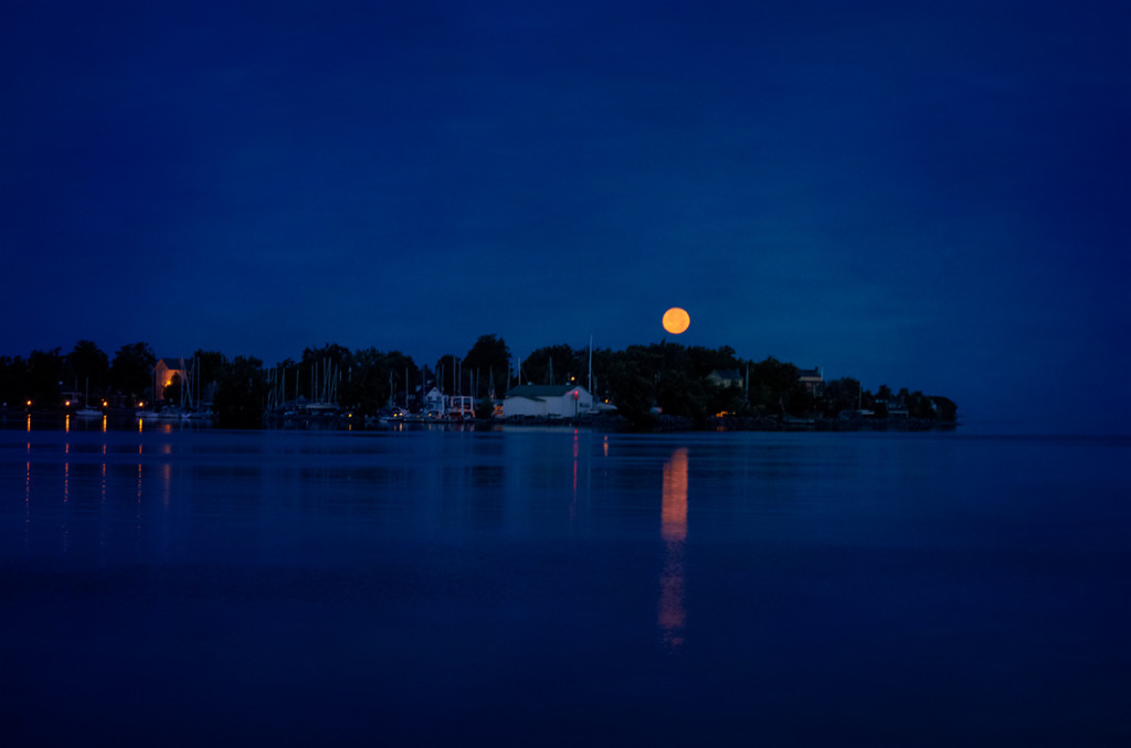 Supermoon over Sackets Harbor Photo by Andrea Parisi