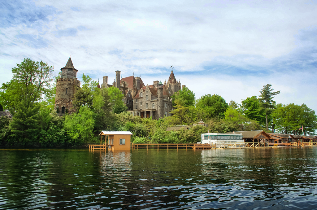 Submerged docks at Boldt Castle