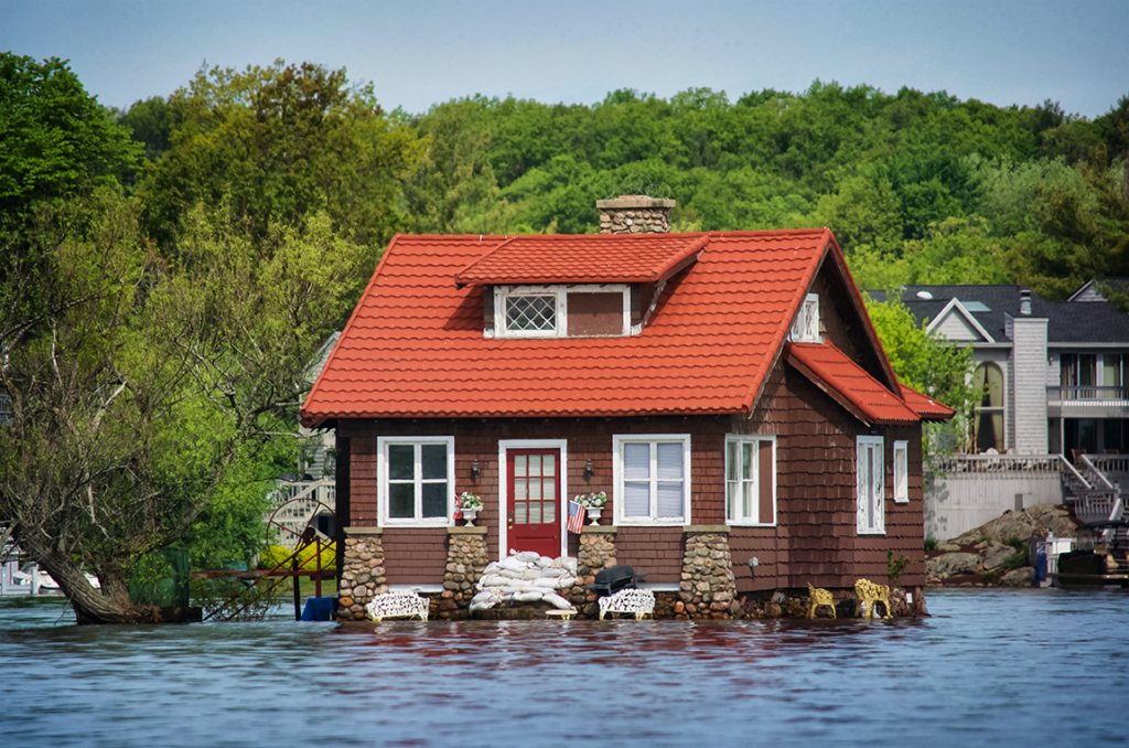 The water closes in on Just Room Enough Island