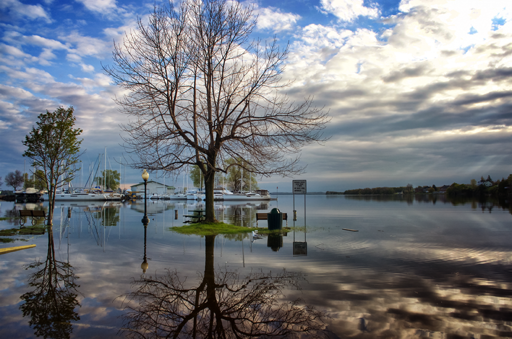 Flooding in Sackets Harbor, N.Y.