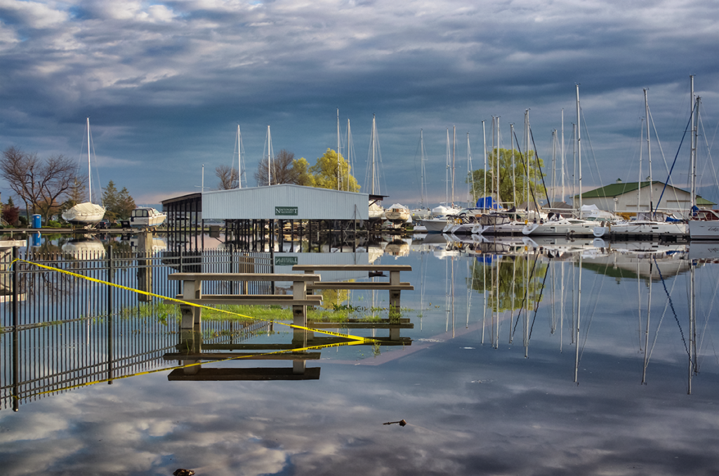 Flooding in Sackets Harbor, N.Y.