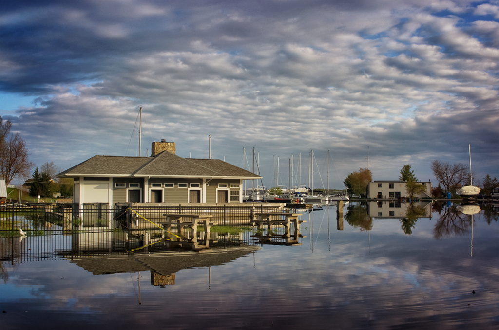 Flooding in Sackets Harbor, N.Y.