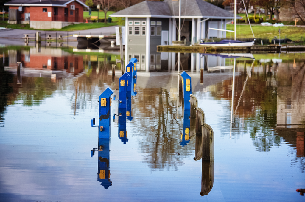 Flooding in Sackets Harbor, N.Y.