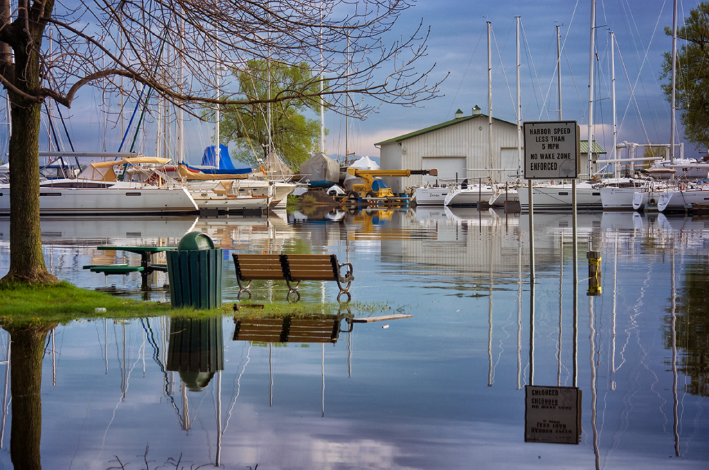 Flooding in Sackets Harbor, N.Y.