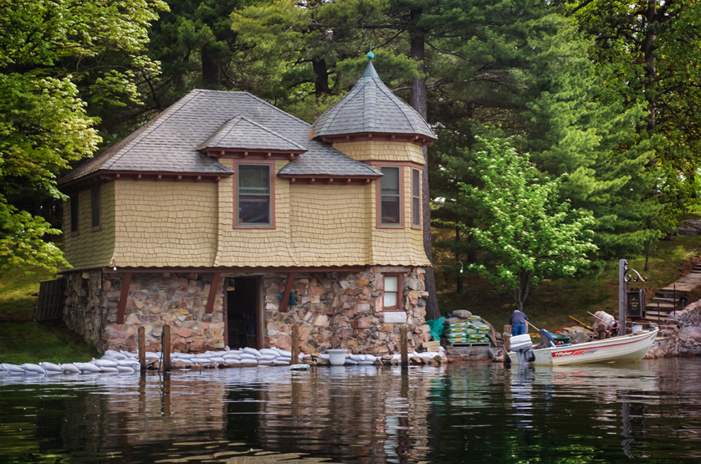 Sandbags on Welcome Island